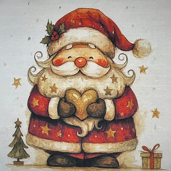 Pannello Velluto cm 47X47  Babbo E Cuore
