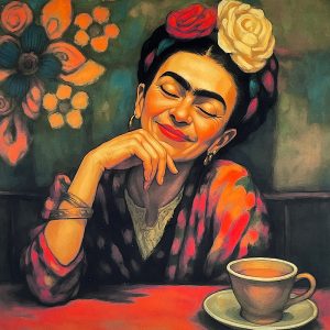 Pannello Velluto cm 47X47 Frida E Caffè