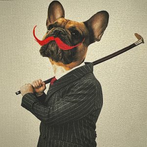 Pannello Gobelin cm 47X47  Lord Bulldog