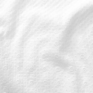 Mussola Doppia Garza Ricamata Suzi Bianco