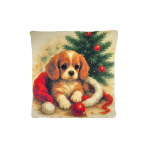 Cuscino Arredo Natalizio Velluto cm 45x45 Cavalier King