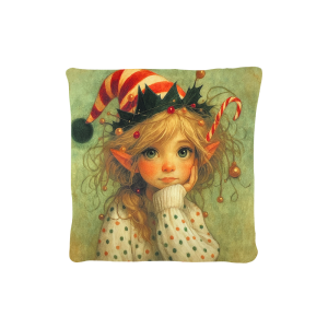 Cuscino Arredo Natalizio Velluto cm 45x45 Folletto Natalizio 2