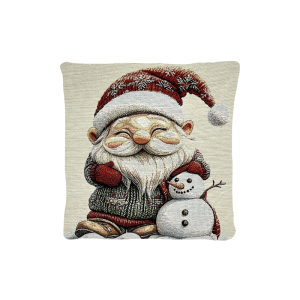 Cuscino Arredo Natalizio tessuto gobelin  cm 45x45 Gnomo 5