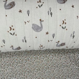 Trapunta Cigni E Fiorellini H 145 CM