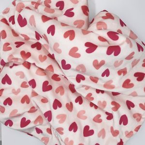 Coperta Plaid in Pile Cuoricini cm 150x170