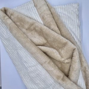 Coperta Plaid in Velluto a coste con Pelliccetta Corda 140x170