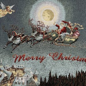 Pannello Velluto cm 47X47 Gatto con Lucine di Natale